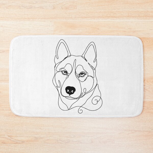 Item preview, Siberian Husky One Line Art – Modern & minimalist dog contour design designed and sold by Pfotenfaden.