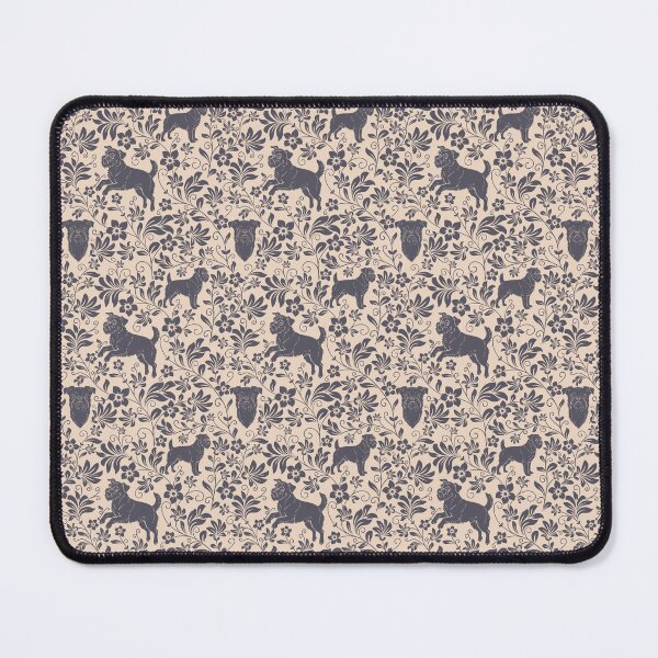 Item preview, Brussels Griffon Floral Pattern | Cute Dog Botanical Aesthetic in Sepia designed and sold by WildLakePatterns.