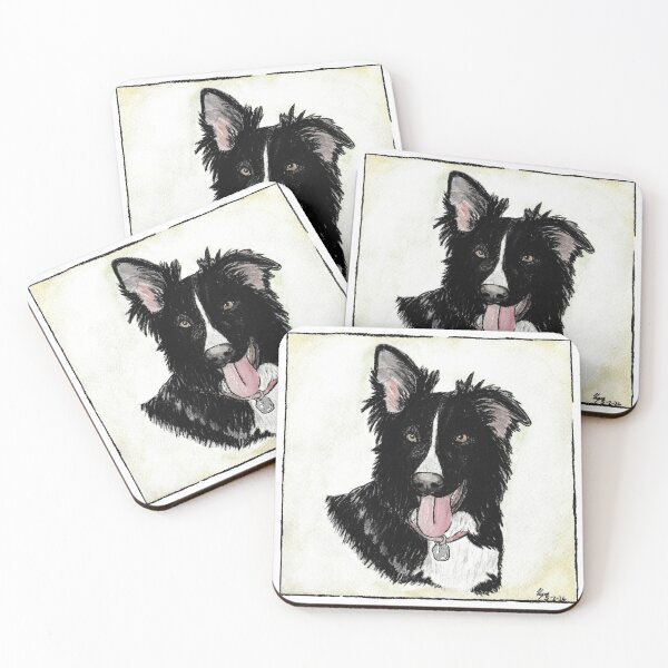 Item preview, Border Collie Dog watercolor designed and sold by Kyra Hillier Art.