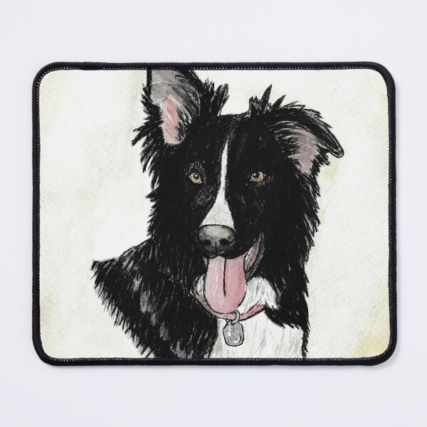 Item preview, Border Collie Dog watercolor designed and sold by Kyra Hillier Art.