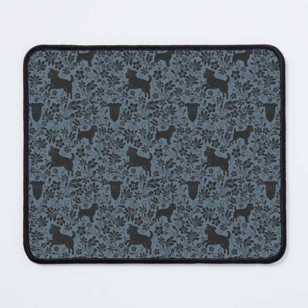 Item preview, Brussels Griffon Floral Pattern | Cute Dog Botanical Aesthetic in Blue designed and sold by WildLakePatterns.