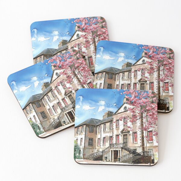Item preview, Watercolour illustration of Newhailes House, East Lothian, Scotland designed and sold by davidelder.