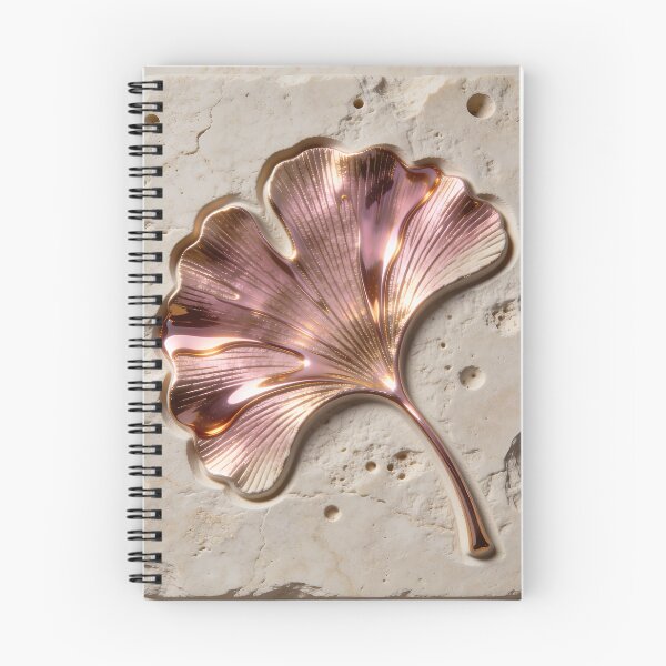 Item preview, Zen Ginkgo Leaf - Luxury 3D Stone & Molten Rose Gold Relief designed and sold by sana designer.