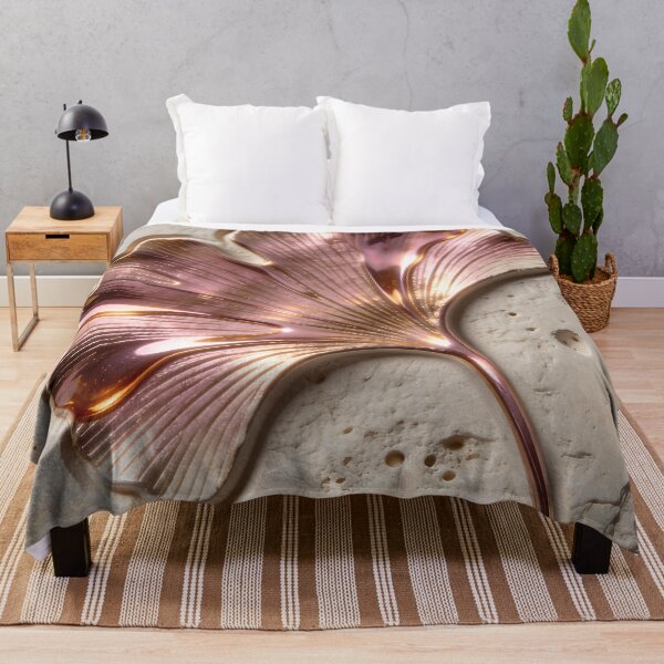 Item preview, Zen Ginkgo Leaf - Luxury 3D Stone & Molten Rose Gold Relief designed and sold by sana designer.