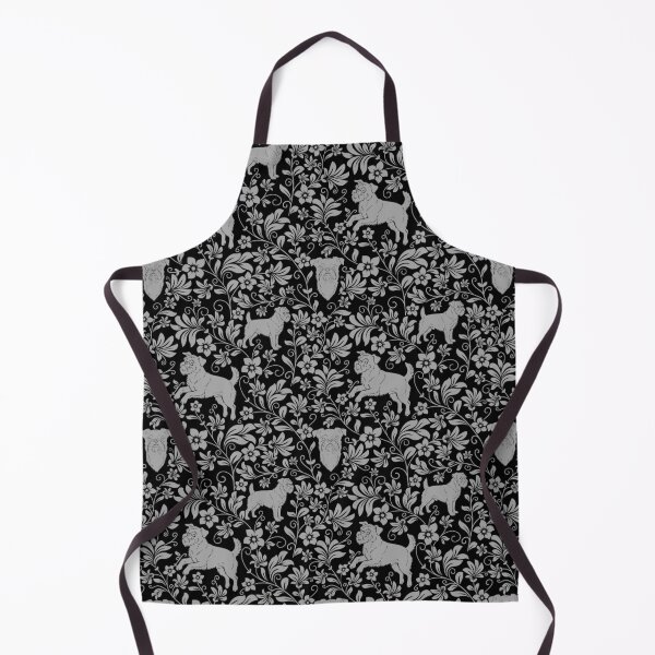 Item preview, Brussels Griffon Floral Pattern | Cute Dog Botanical Aesthetic in Black designed and sold by WildLakePatterns.