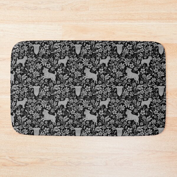 Item preview, Brussels Griffon Floral Pattern | Cute Dog Botanical Aesthetic in Black designed and sold by WildLakePatterns.
