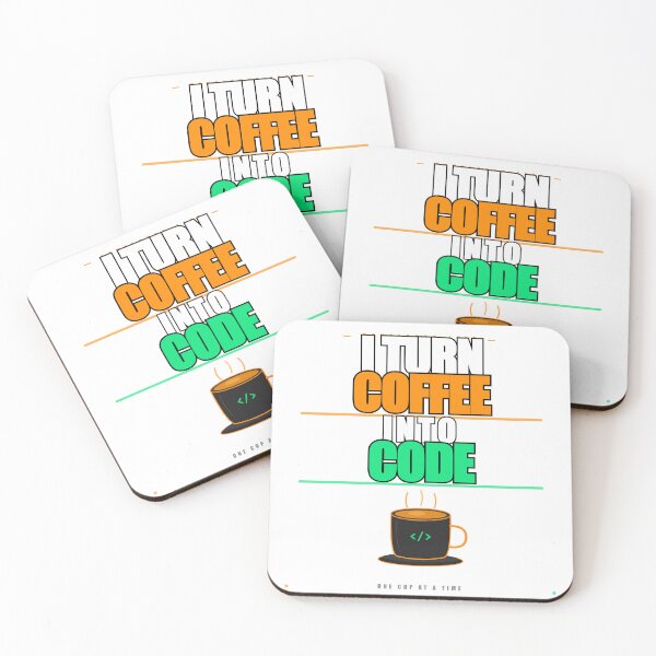 Item preview, I Turn Coffee Into Code Funny Developer Gift designed and sold by Mega-Shopping.