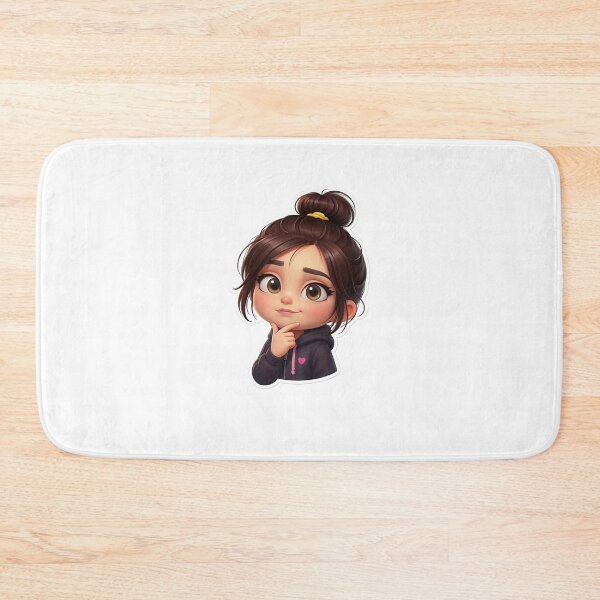 Item preview, Cute Thinking Girl Sticker PNG | Kawaii Cartoon Girl Emoji | Adorable Chibi Girl Sticker | Digital Download for WhatsApp & Telegram designed and sold by ashwin131.