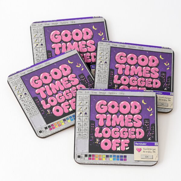 Item preview, 90s Desktop Aesthetic Good Times Logged Off Vaporwave Art designed and sold by anandariki.