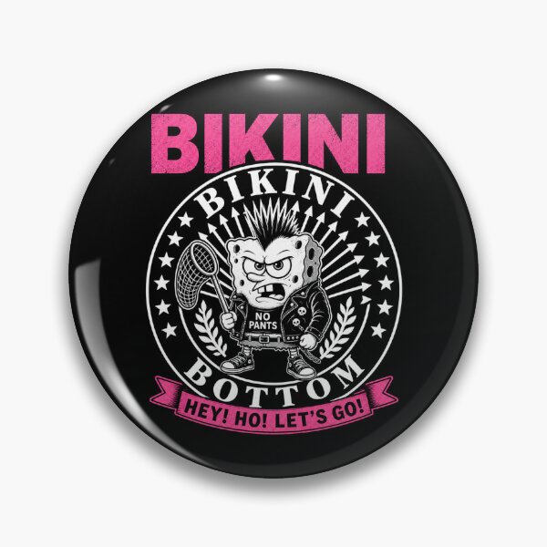 Item preview, Punk Bikini Bottom Parody Badge designed and sold by SoftBananaD.