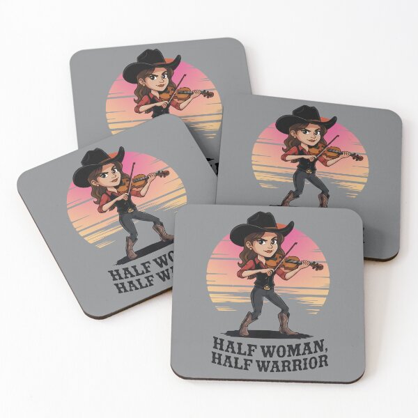 Item preview, Cowgirl Violinist – Half Woman, Half Warrior - World Music Day designed and sold by Art-Arcade6.