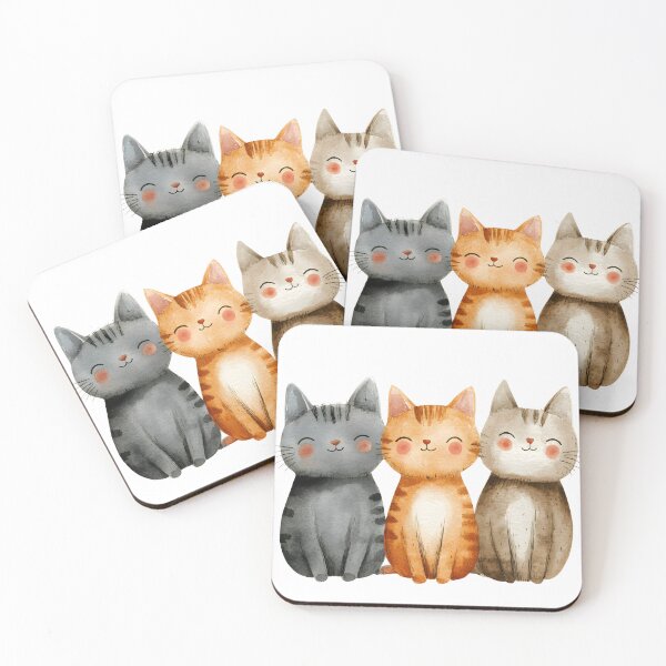 Item preview, Adorable smiling cats sketch art designed and sold by dcrc.
