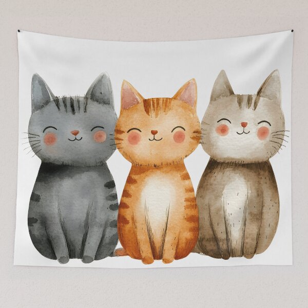 Item preview, Adorable smiling cats sketch art designed and sold by dcrc.