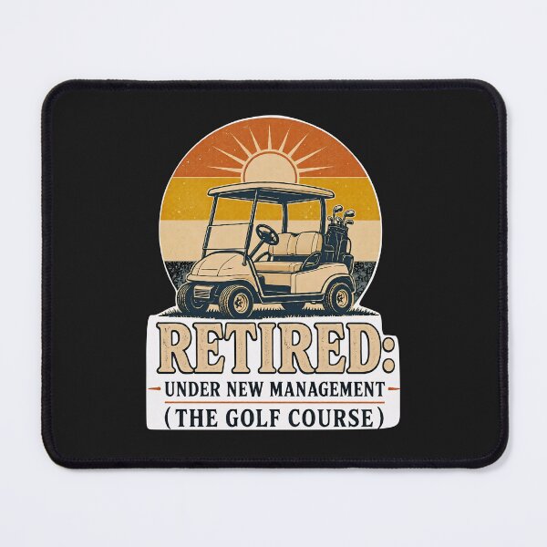 Item preview, Funny Retirement Golf - Under New Management Golf Course - Retro Golf Cart designed and sold by BelievingCreates.