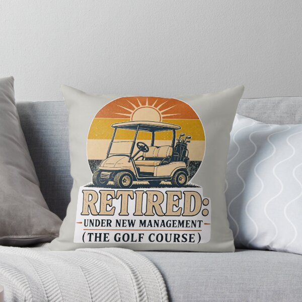 Item preview, Funny Retirement Golf - Under New Management Golf Course - Retro Golf Cart designed and sold by BelievingCreates.