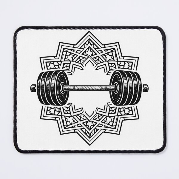 Item preview, Islamic Geometry Dumbbell – Muslim Gym Sticker Fitness Art designed and sold by asmaqa.