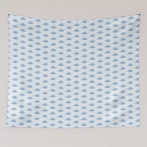 Item preview, Cute Blue Dinosaur – Kawaii Stegosaurus Pattern designed and sold by HotPicksStore.