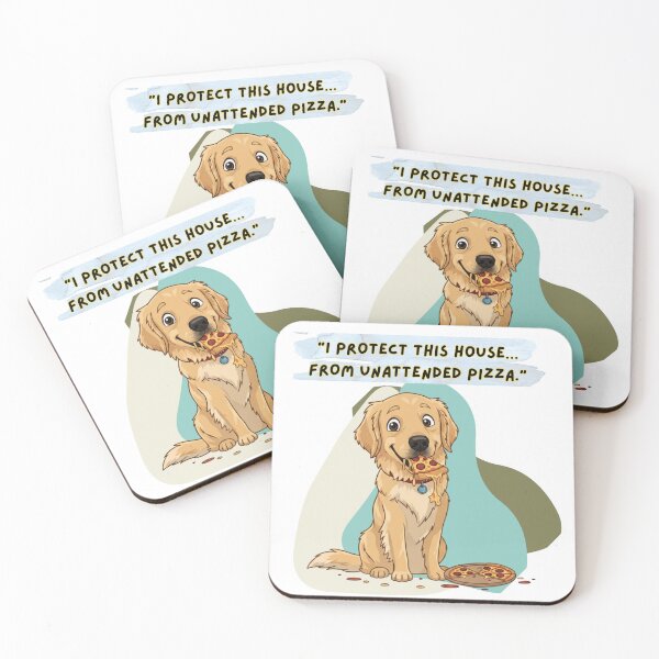 Item preview, Golden Retriever Pizza Thief  designed and sold by A-R Digital Designs.