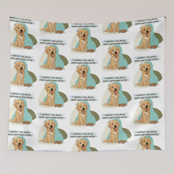 Item preview, Golden Retriever Pizza Thief  designed and sold by A-R Digital Designs.
