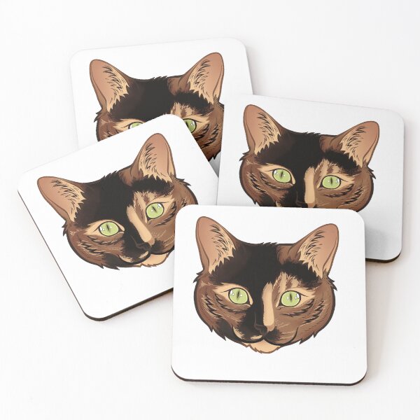 Item preview, Tortoiseshell Cat Portrait designed and sold by Indigo Magnet Co.