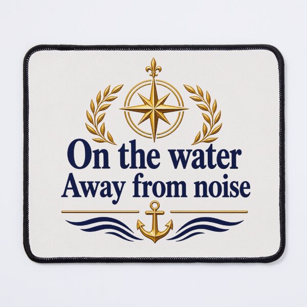 Item preview, On the Water Away From Noise – Nautical Compass Anchor Design | Sailing Ocean Lifestyle Graphic designed and sold by MWSailingClub.