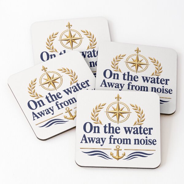 Item preview, On the Water Away From Noise – Nautical Compass Anchor Design | Sailing Ocean Lifestyle Graphic designed and sold by MWSailingClub.