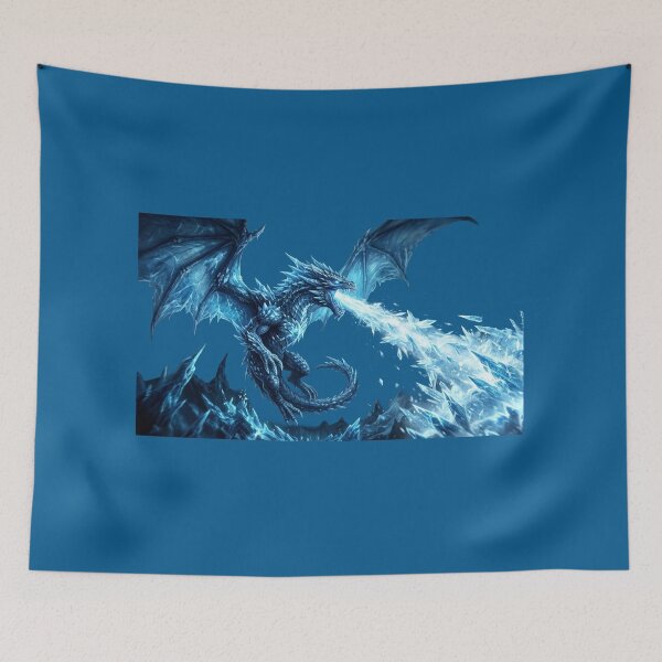 Item preview, Majestic Frost Dragon Ice Breath Fantasy Art designed and sold by Laaltex.