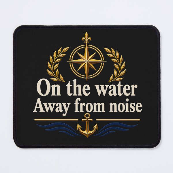 Item preview, On the Water Away From Noise – Nautical Compass Anchor Design | Sailing Ocean Lifestyle Graphic designed and sold by MWSailingClub.