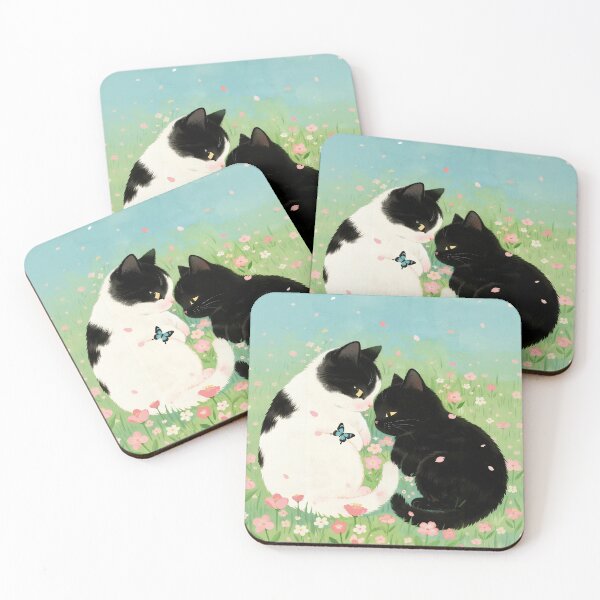Item preview, Black cat and white cat designed and sold by xianxiu-ling.