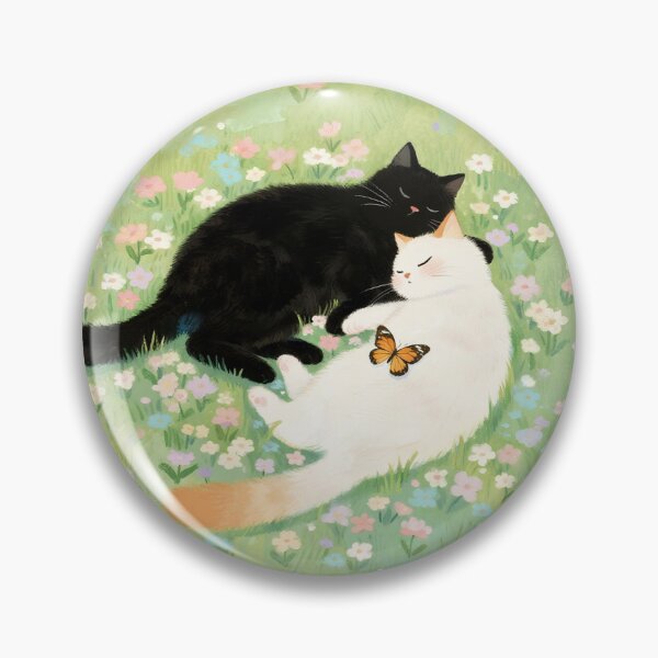 Item preview, Black cat and white cat designed and sold by xianxiu-ling.