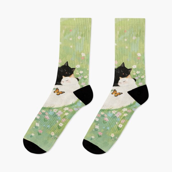 Item preview, Black cat and white cat designed and sold by xianxiu-ling.