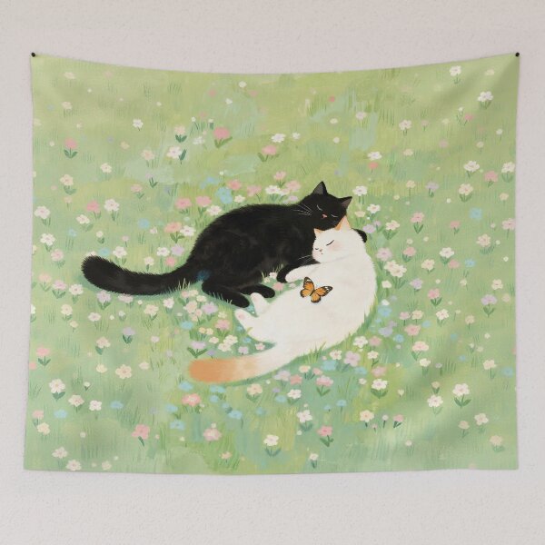 Item preview, Black cat and white cat designed and sold by xianxiu-ling.