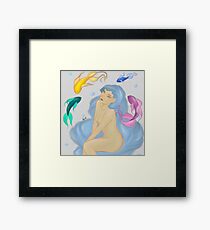 Color fishes Framed Print