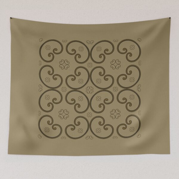 Item preview, Unusual pattern with snakes on a pale nut-colored background designed and sold by Cherevan.