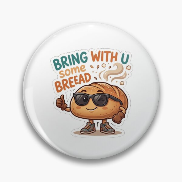 Item preview, Funny Bread Character Sticker - Bring With U Some Bread Cool Mascot designed and sold by zakman02.