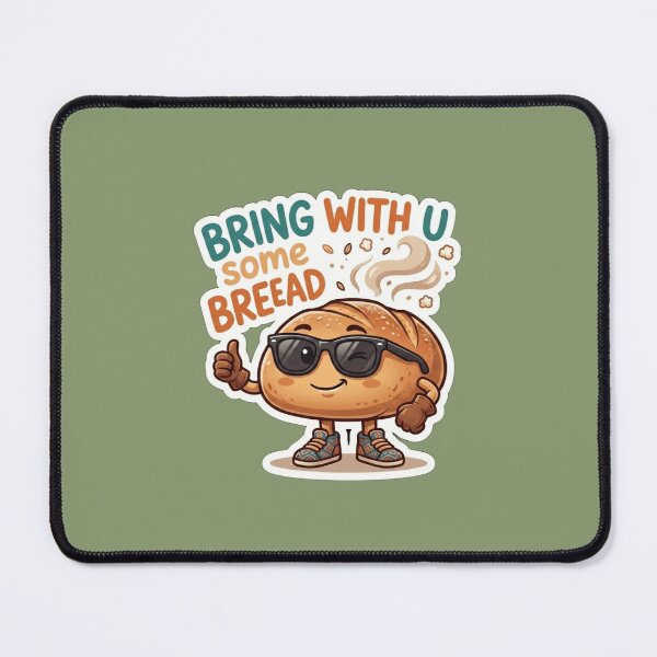 Item preview, Funny Bread Character Sticker - Bring With U Some Bread Cool Mascot designed and sold by zakman02.