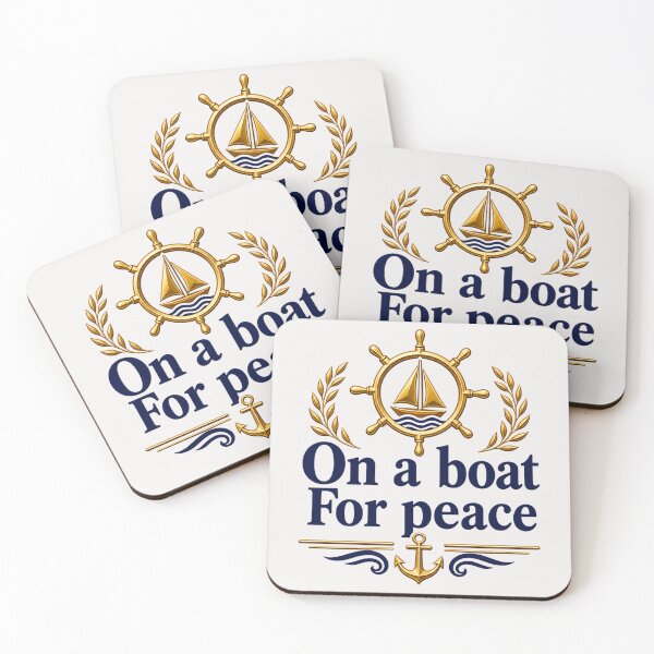 Item preview, On a Boat For Peace – Nautical Helm Sailing Design | Ocean Calm Yacht Lifestyle Graphic designed and sold by MWSailingClub.