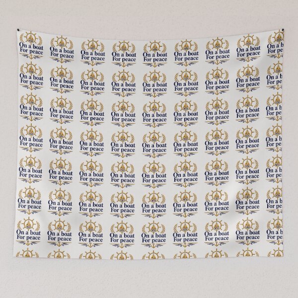 Item preview, On a Boat For Peace – Nautical Helm Sailing Design | Ocean Calm Yacht Lifestyle Graphic designed and sold by MWSailingClub.