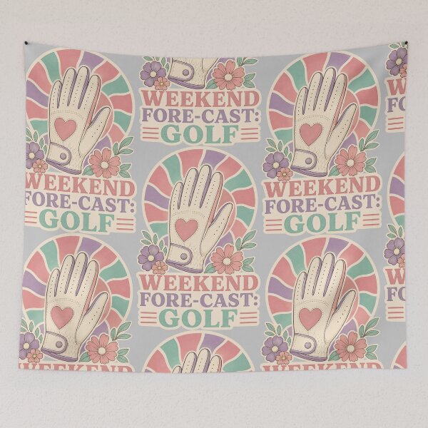 Item preview, Funny Women's Golf - weekend fore-cast golf- Retro Pastel Golfer Aesthetic designed and sold by BelievingCreates.