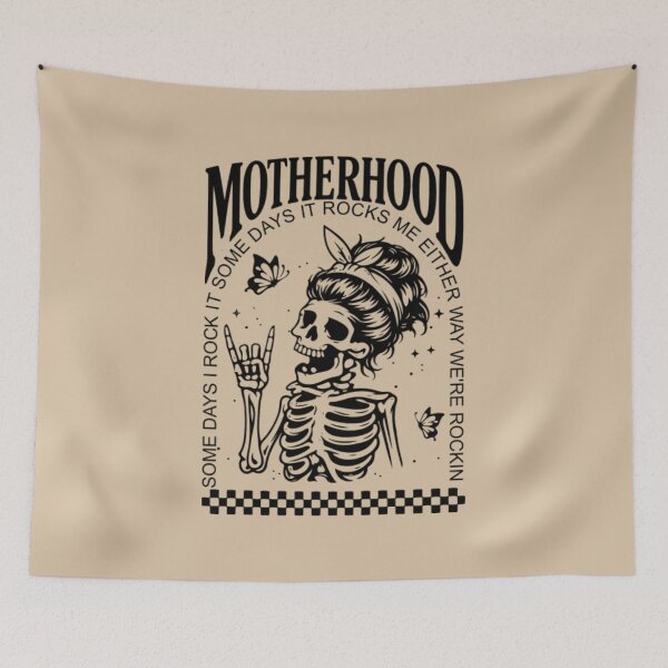 Item preview, Motherhood Dark Skeleton Mama Minimal Rock Mom Life Humor Classic T-Shirt designed and sold by Animalfacts002.