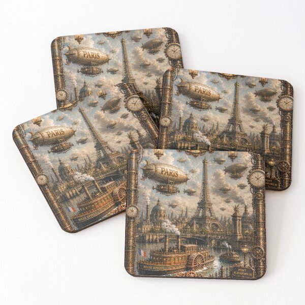 Item preview, Empire of Steam Paris – Eiffel Tower in the Age of Airships designed and sold by Earth Celebration Designs.