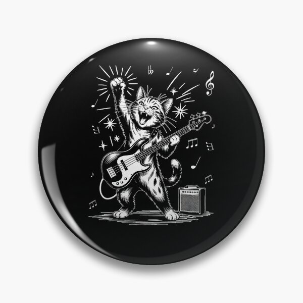 Item preview, Cat Playing Bass Guitar for Men Animal designed and sold by DeJuasLincoln.