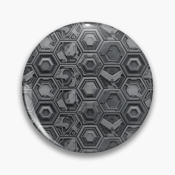 Item preview, Tileable Grey Sci-Fi Mechanical Hexagon Pattern designed and sold by warayut.