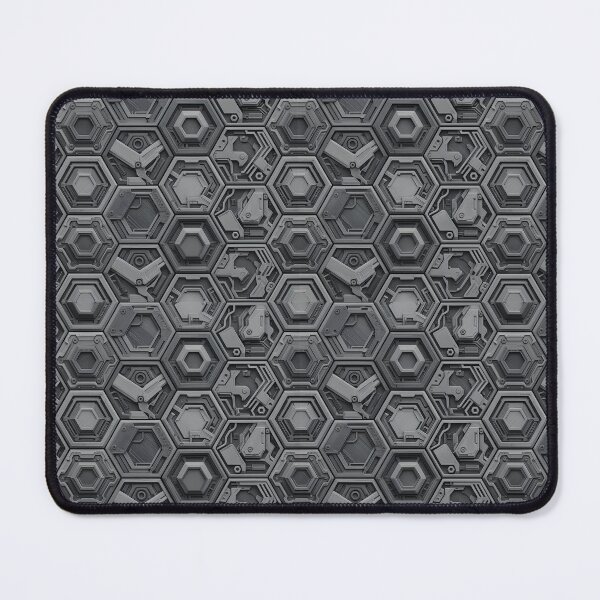 Item preview, Tileable Grey Sci-Fi Mechanical Hexagon Pattern designed and sold by warayut.