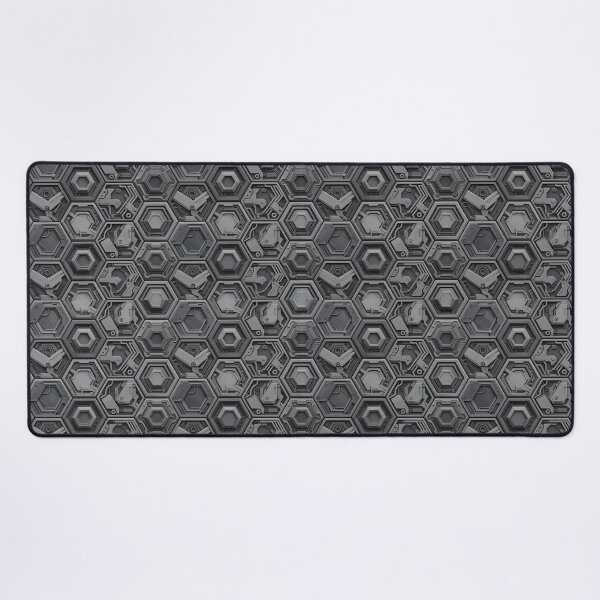 Item preview, Tileable Grey Sci-Fi Mechanical Hexagon Pattern designed and sold by warayut.