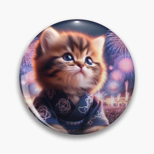 Item preview, Fireworks Festival Night Kitten designed and sold by MayaEmiArt.