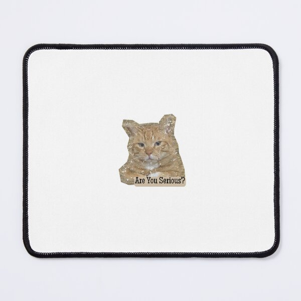 Item preview, Are You Serious? - Grumpy Vintage Newspaper Cat designed and sold by Antique Soul Art.