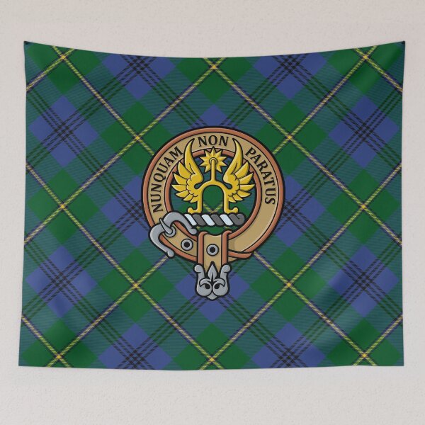 Item preview, Clan Johnston Crest over Tartan designed and sold by sifis.