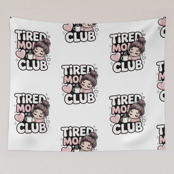 Item preview, Messy Bun Tired Mom Club Cute Motherhood Coffee Lover Design designed and sold by InspiredCreatives.