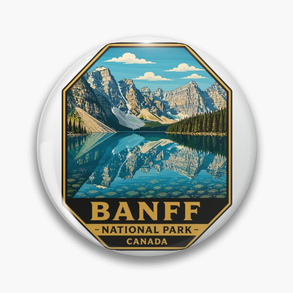 Item preview, Banff National Park Retro Sticker Design designed and sold by Gideon Emmerich.